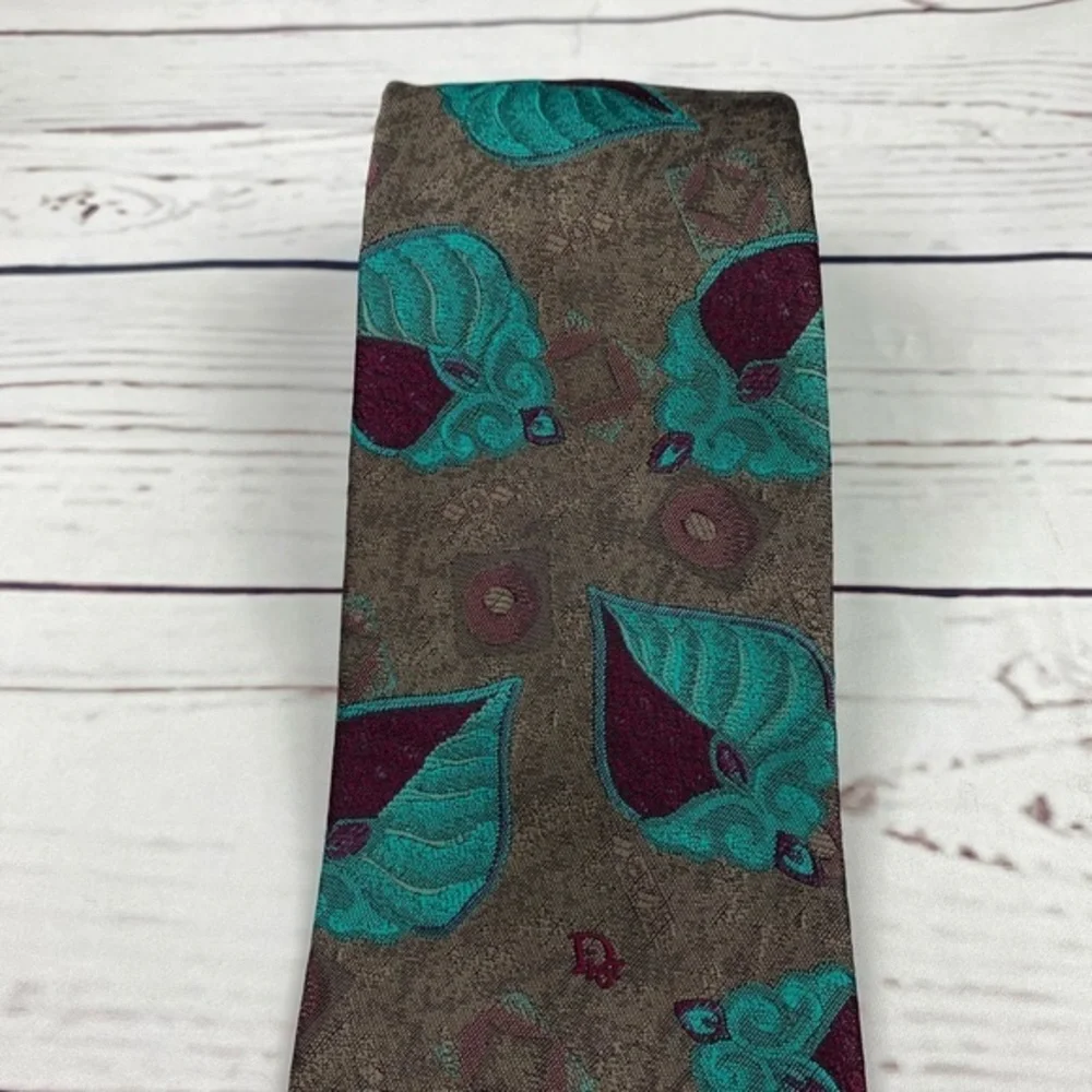 Dior Brown‎ Print Tie